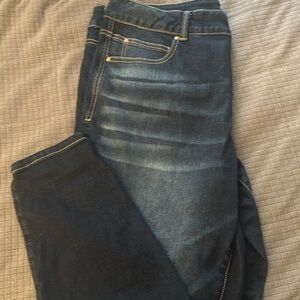 Womans plus jeans size 18w short high waist skinny leg